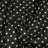 Famous Australian Designer Black and White Polka Dots Polyester Georgette