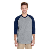 Gildan® Heavy Cotton Raglan Crewneck Three Quarter Sleeve T-Shirt