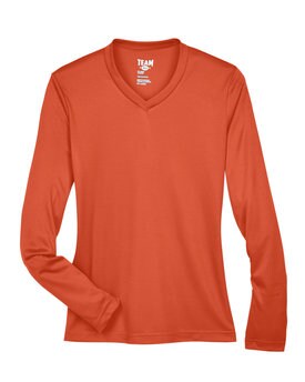 Team 365® V Neck Ladies Zone Performance Long Sleeve T-Shirt