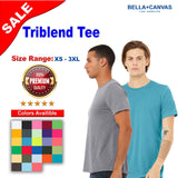 BELLA + CANVAS® Triblend Crewneck Short Sleeve Tee