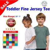RADYAN® Toddler Fine Crewneck Short Sleeve Jersey Tee - 3321