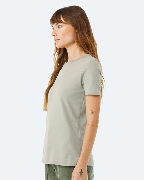 Camiseta relajada de jersey para mujer con cuello redondo y manga corta BELLA + CANVAS®