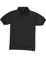 Hanes® Youth EcoSmart Jersey Knit Short Sleeve Collared Polo