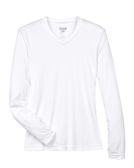 Team 365® V Neck Ladies Zone Performance Long Sleeve T-Shirt