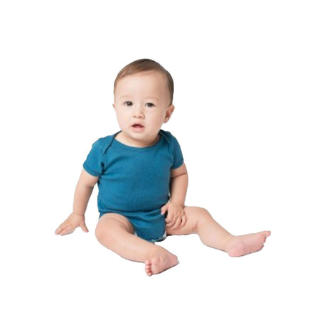 Image 1: Bella Canvas Infant Short Sleeve Jersey One PieceImage 2: Soft jersey baby bodysuit with short sleevesImage 3: Infant cotton one piece apparelImage 4: Blank baby bodysuit for custom printingImage 5: Comfortable Bella Canvas baby clothingImage 6: Lightweight infant jersey romper
