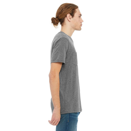 BELLA + CANVAS® Camiseta de manga corta con cuello redondo y bolsillo de jersey - 3021