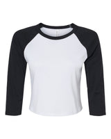 BELLA + CANVAS® Women's Micro Rib Three-Quarter Raglan Baby Tee