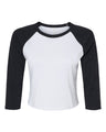 BELLA + CANVAS® Women's Micro Rib Three-Quarter Raglan Baby Tee