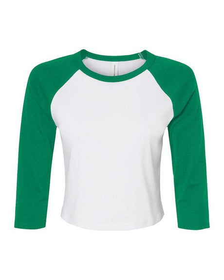 BELLA + CANVAS® Women's Micro Rib Three-Quarter Raglan Baby Tee