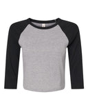 BELLA + CANVAS® Women's Micro Rib Three-Quarter Raglan Baby Tee
