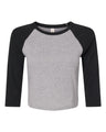 BELLA + CANVAS® Women's Micro Rib Three-Quarter Raglan Baby Tee