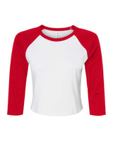 BELLA + CANVAS® Women's Micro Rib Three-Quarter Raglan Baby Tee