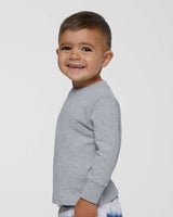 RADYAN® Toddler Cotton Jersey Long Sleeve Crewneck Tee - 3311
