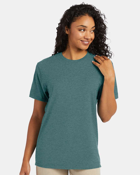 Hanes Perfect cotton crewneck T-shirt in assorted colors for everyday casual wear