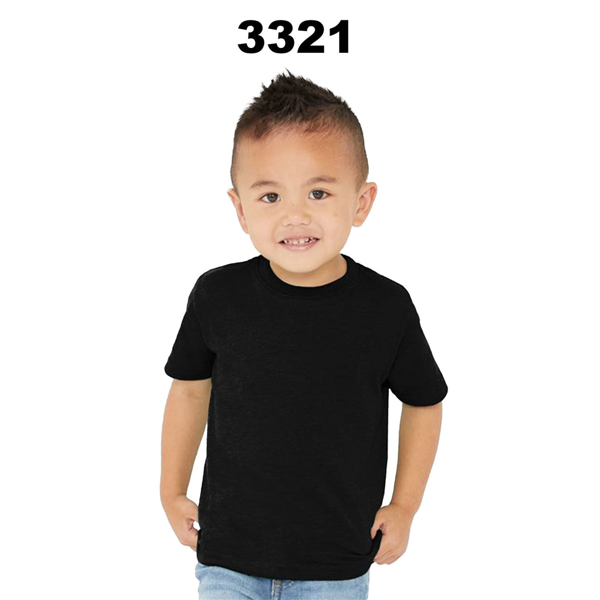 RADYAN® Toddler Fine Jersey Crew Neck Short Sleeve Tee - 3321