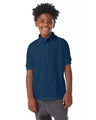 Hanes® Youth EcoSmart Jersey Knit Short Sleeve Collared Polo