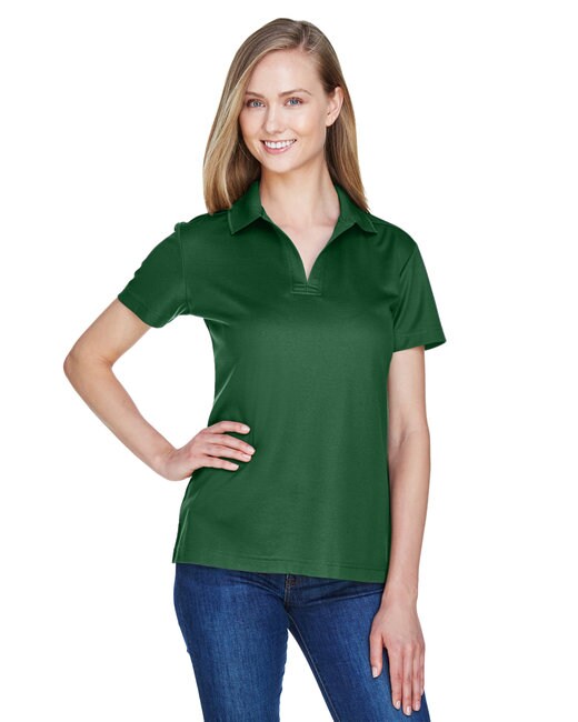 Devon & Jones® CrownLux Performance Ladies Plaited Polo