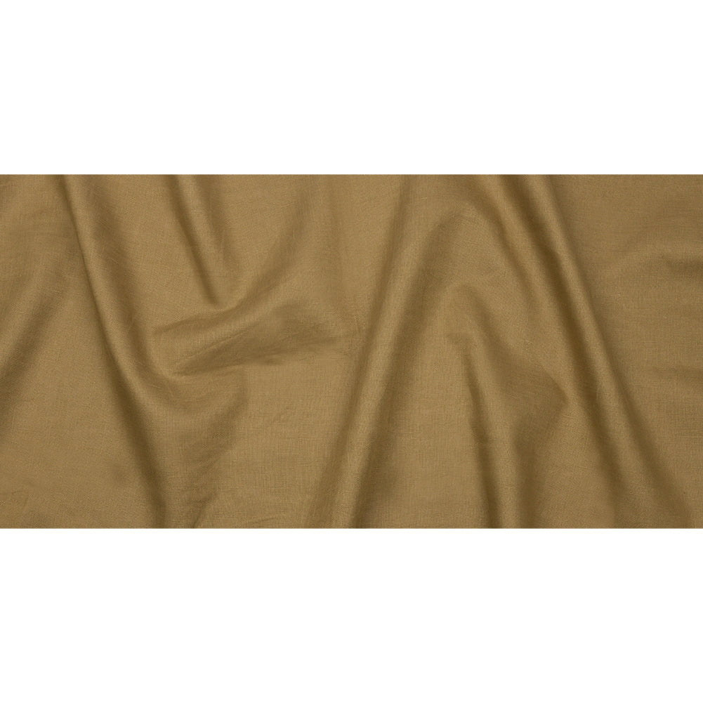 Famous Australian Designer Khaki Medium Weight Linen Woven with White Fused Backing