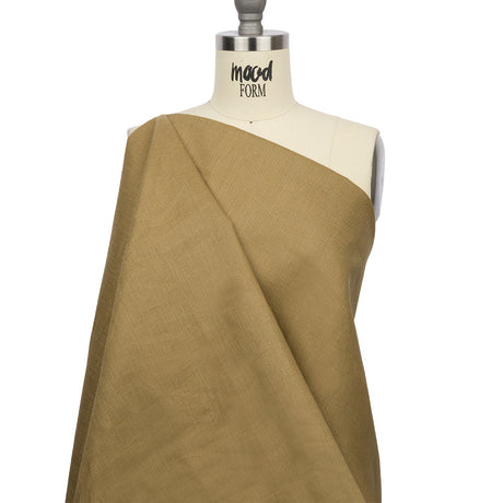 Famous Australian Designer Khaki Medium Weight Linen Woven with White Fused Backing