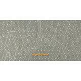 Famous Australian Designer White Sand Embroidered Polka Dots Woven Mesh