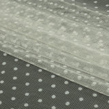 Famous Australian Designer Cream Flocked Polka Dotted Point D'esprit