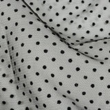 Famous Australian Designer Moondrop Grapes Flocked Polka Dotted Point D'esprit