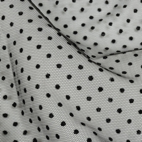 Famous Australian Designer Moondrop Grapes Flocked Polka Dotted Point D'esprit