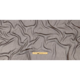 Famous Australian Designer Brown and Gold Metallic Pinstripes Crinkled Silk Chiffon