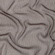 Famous Australian Designer Brown and Gold Metallic Pinstripes Crinkled Silk Chiffon