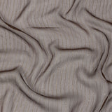 Famous Australian Designer Brown and Gold Metallic Pinstripes Crinkled Silk Chiffon