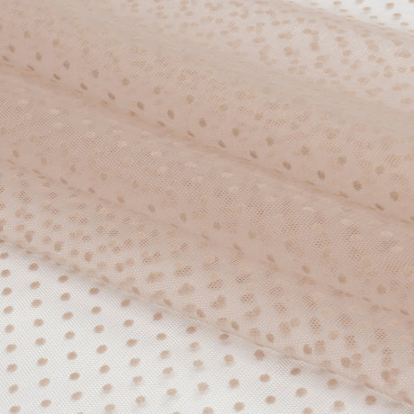 Famous Australian Designer Ballet Pink Flocked Polka Dots Point D'esprit