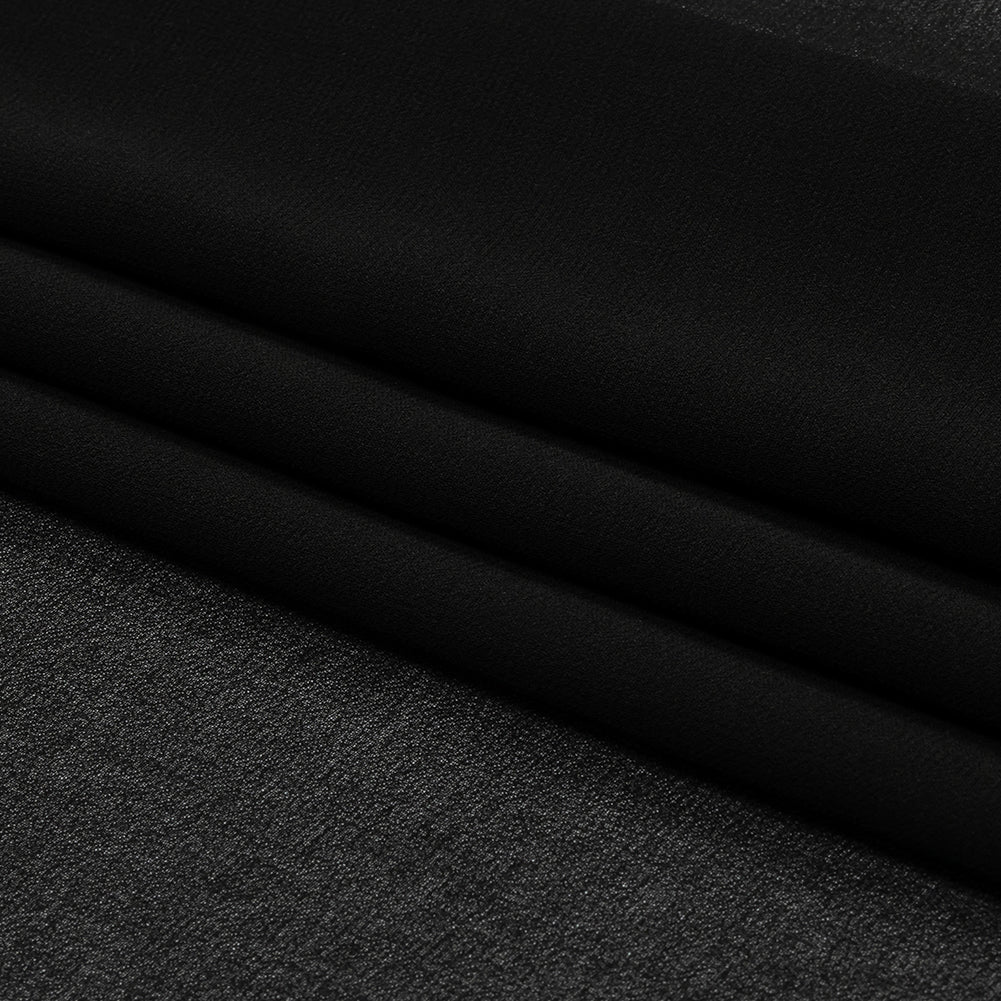 Famous Australian Designer Black Polyester Georgette