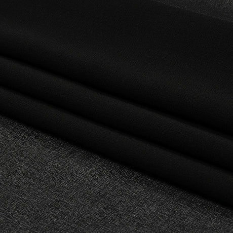 Famous Australian Designer Black Polyester Georgette