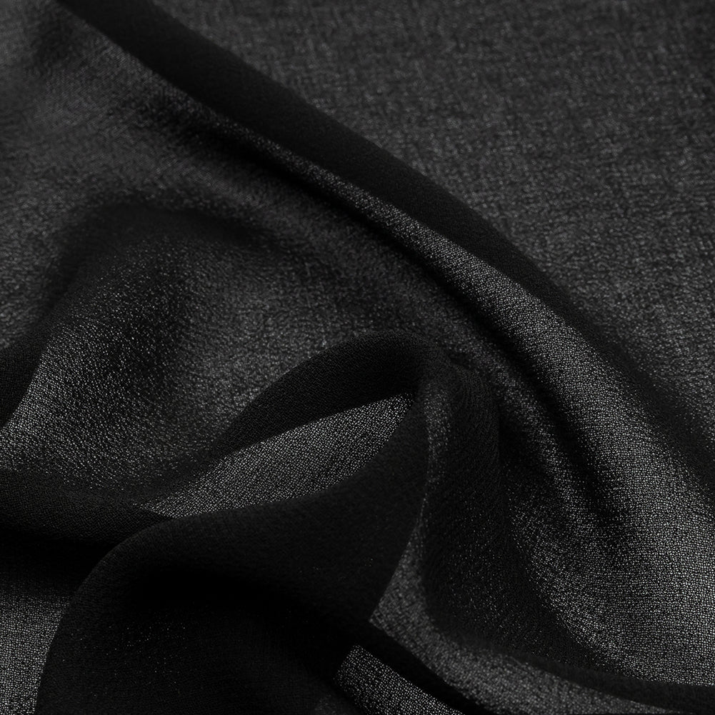 Famous Australian Designer Black Polyester Georgette