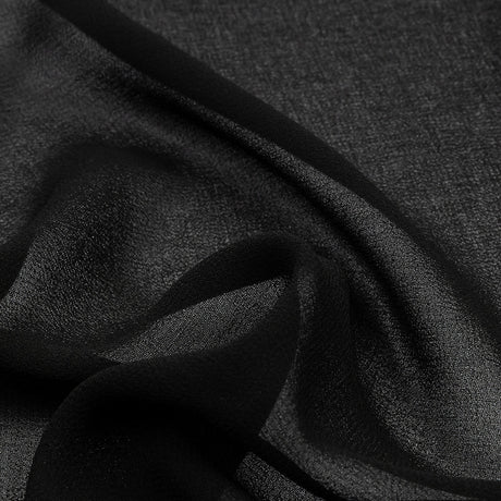 Famous Australian Designer Black Polyester Georgette