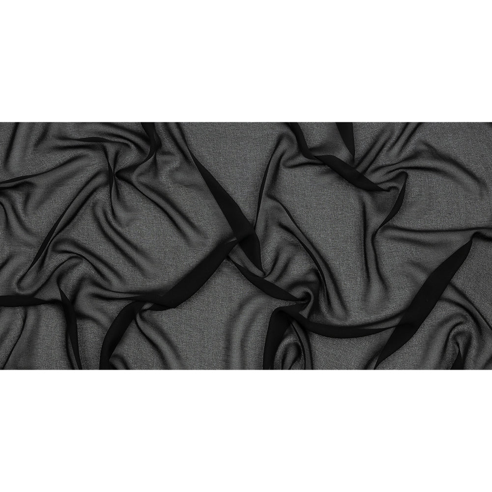 Famous Australian Designer Black Polyester Georgette
