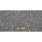Famous Australian Designer Ivory Flocked Dots Polyester Mesh