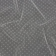Famous Australian Designer Ivory Flocked Dots Polyester Mesh