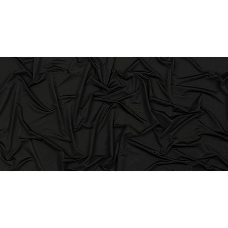 Famous Australian Designer Black Onyx Stretch Polyester Jersey
