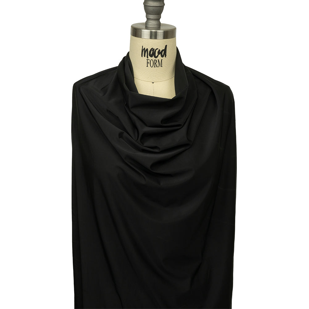 Famous Australian Designer Black Onyx Stretch Polyester Jersey