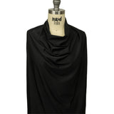 Famous Australian Designer Black Onyx Stretch Polyester Jersey