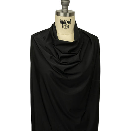 Famous Australian Designer Black Onyx Stretch Polyester Jersey