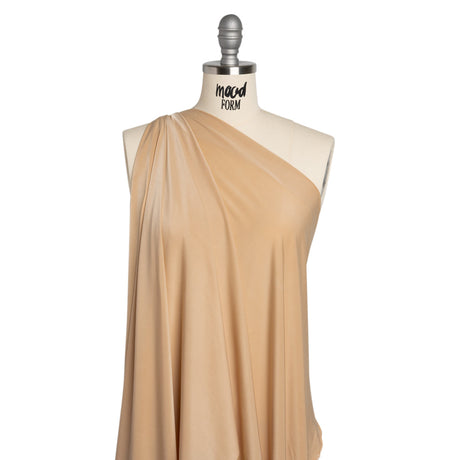Stretch Polyester Jersey - Beige - Famous Australian Designer Deadstock