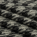Famous Designer Charcoal and White Shepherd's Plaid Fulled Wool Twill Coating