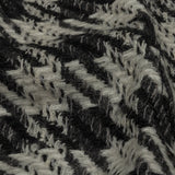 Famous Designer Charcoal and White Shepherd's Plaid Fulled Wool Twill Coating