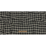 Famous Designer Charcoal and White Shepherd's Plaid Fulled Wool Twill Coating