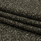 Famous Designer White, Brown and Taupe Striped Blended Wool Knit Boucle