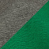 Famous Designer Kelly Green and Heathered Gray Double Face Rayon and Cotton Scuba Knit