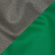 Famous Designer Kelly Green and Heathered Gray Double Face Rayon and Cotton Scuba Knit