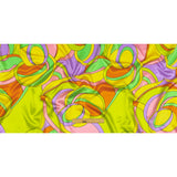 Italian Pink, Lilac and Lime Abstract Flow Silk Charmeuse